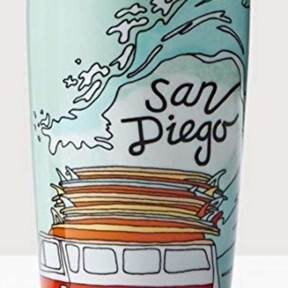 Starbucks San Diego Local Collection Ceramic Mug Cup VW Bus Surf 12oz - Picture 9 of 9